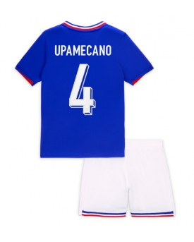 Francia Dayot Upamecano #4 Maglia Gara Casa Repliche Europei 2024 Bambino